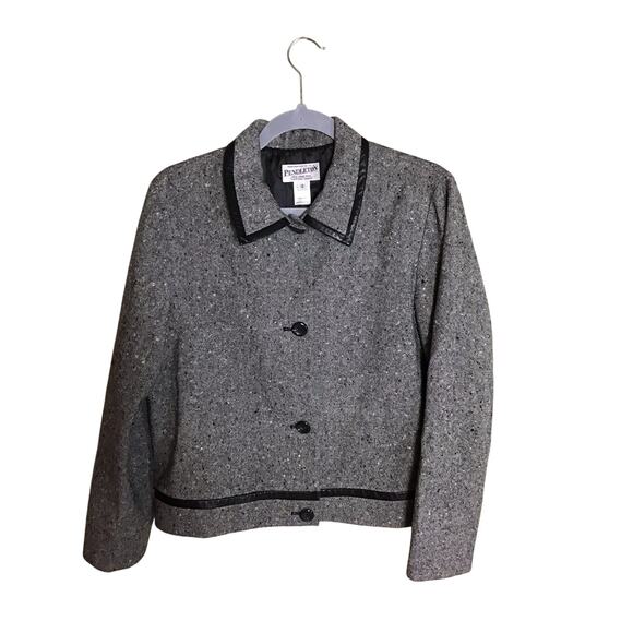 Pendleton Women  Vintage Tweed Blazer Sz 12 Run small 8/10 - Picture 1 of 10